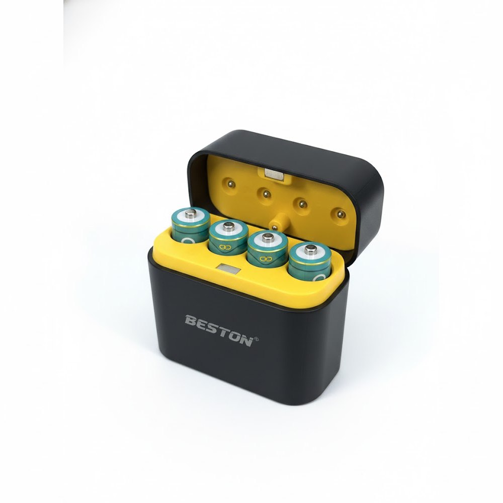 Cargador de Pilas Baterías AA Recargables 4 Puestos más 4 Baterías AA