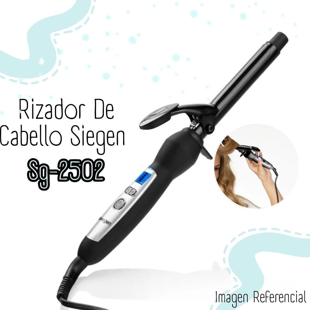 RIZADORA SIEGEN DE CABELLO DIGITAL 19MM BI-VOLT SG 2502