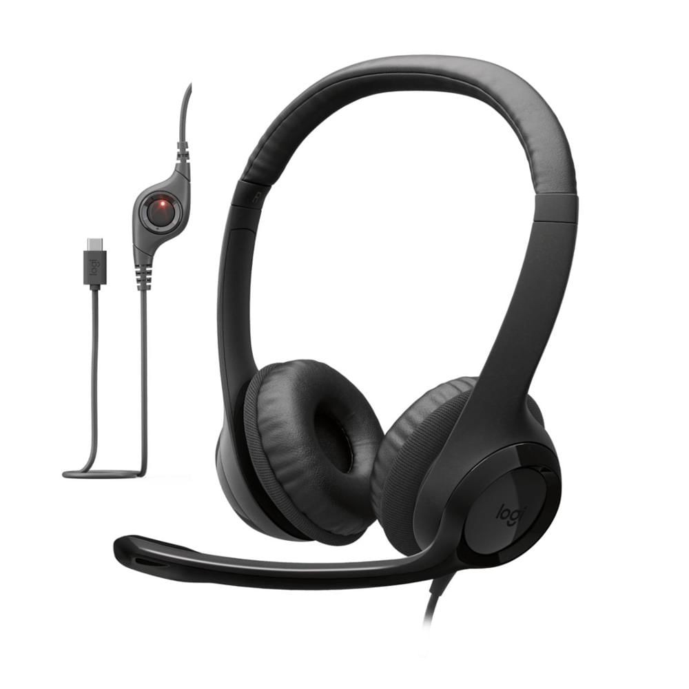 Audífono Logitech H390 USB-C Noise Cancelling - Negro Audífono Logitech H390 USB-C Noise Cancelling - Negro