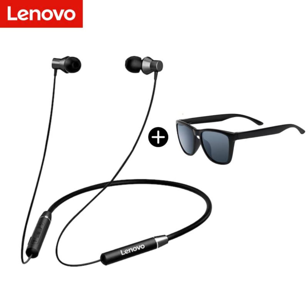 AUDIFONOS BLUETOOTH LENOVO HE05 Negro Lentes de sol