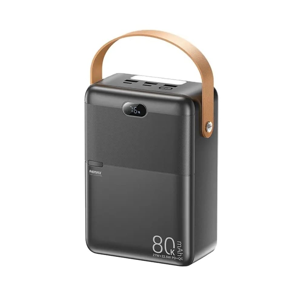 Cargador portatil 80000mAh  PD27W+ QC 22.5W MODELO RPP-118 GRIS