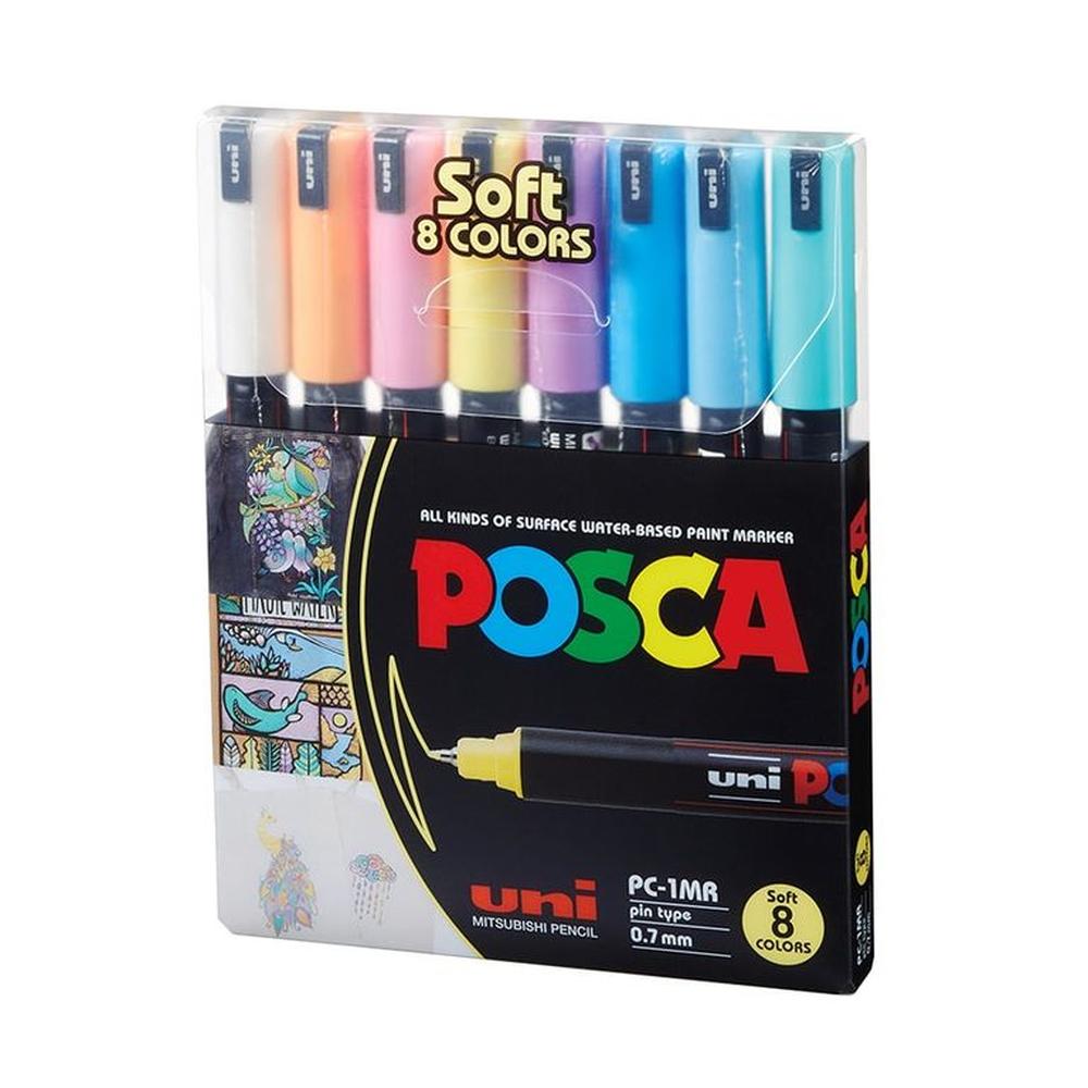 POSCA Pack PC-1MR 8C Soft Color Nueva Presentación X8 POSCA Pack PC-1MR 8C Soft Color Nueva Presentación X8
