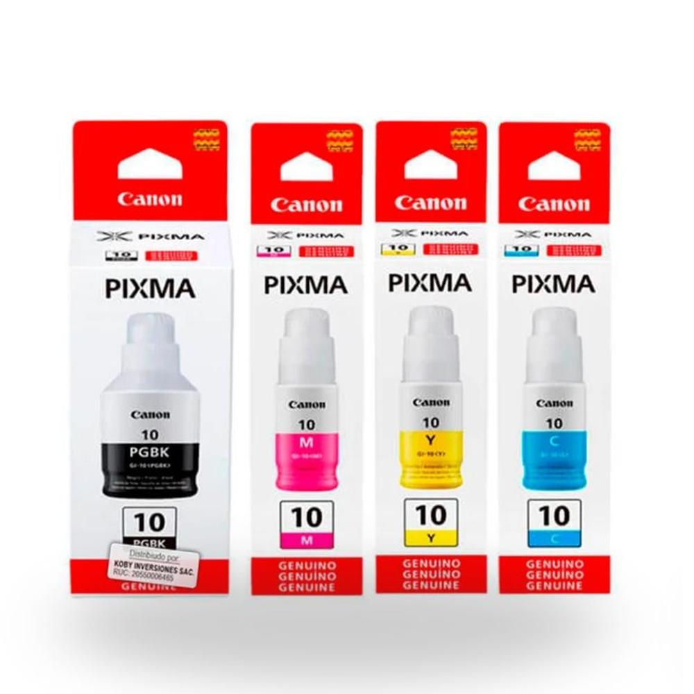 Kit de Tintas Canon GI-10 Original - 4 Colores