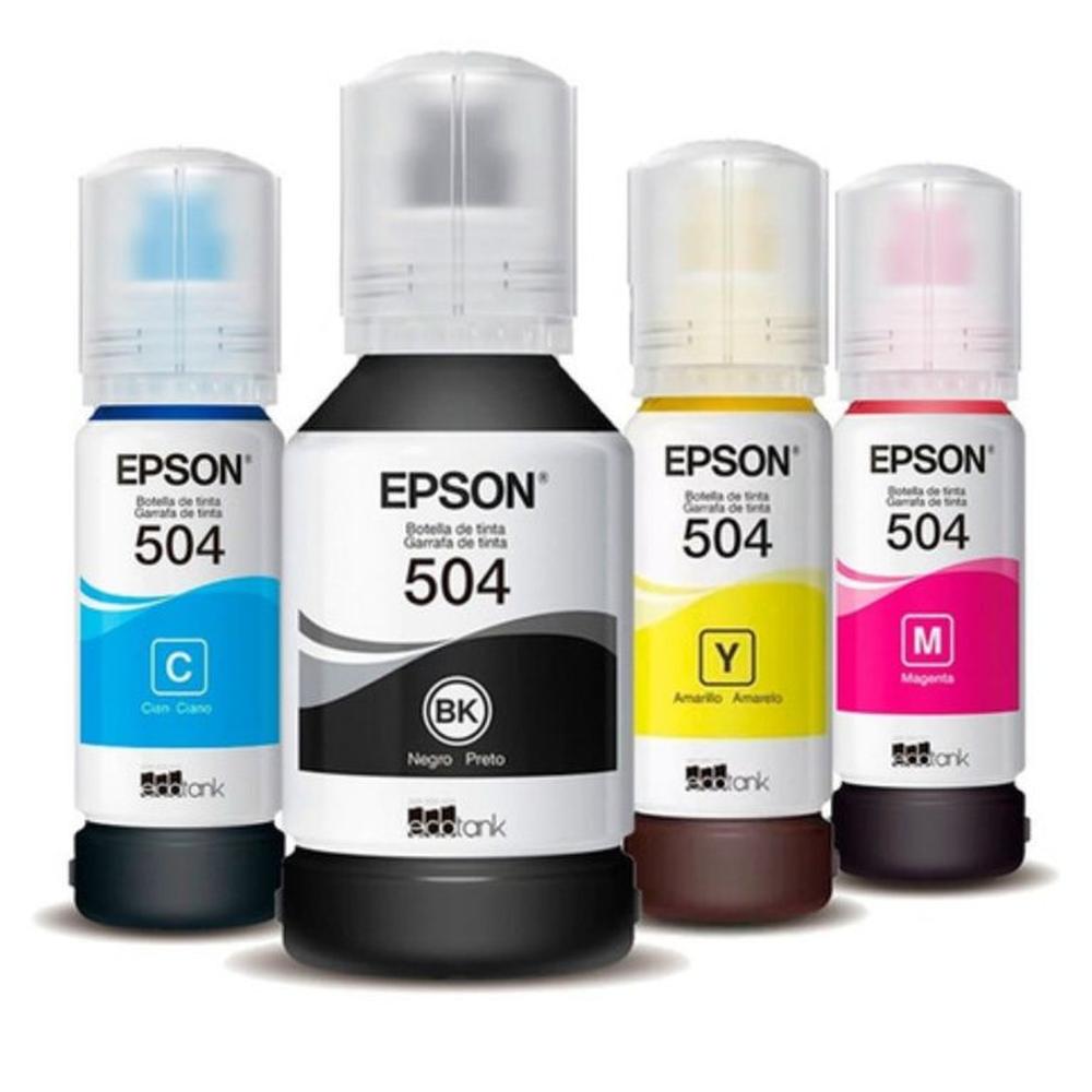 Kit de Tintas Epson T504 cmybk l6171 L4260 L6270 L4160