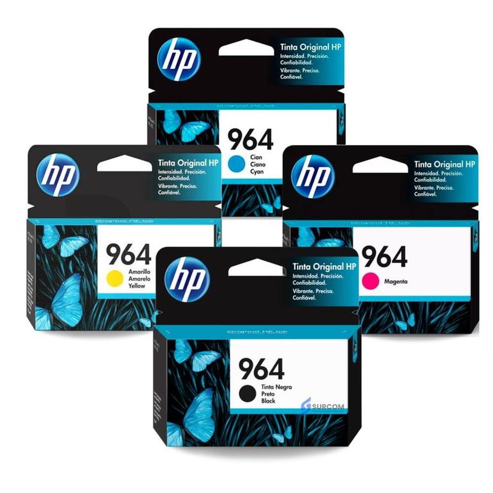 Kit Tinta HP 964 Cyan Magenta Amarillo Negro