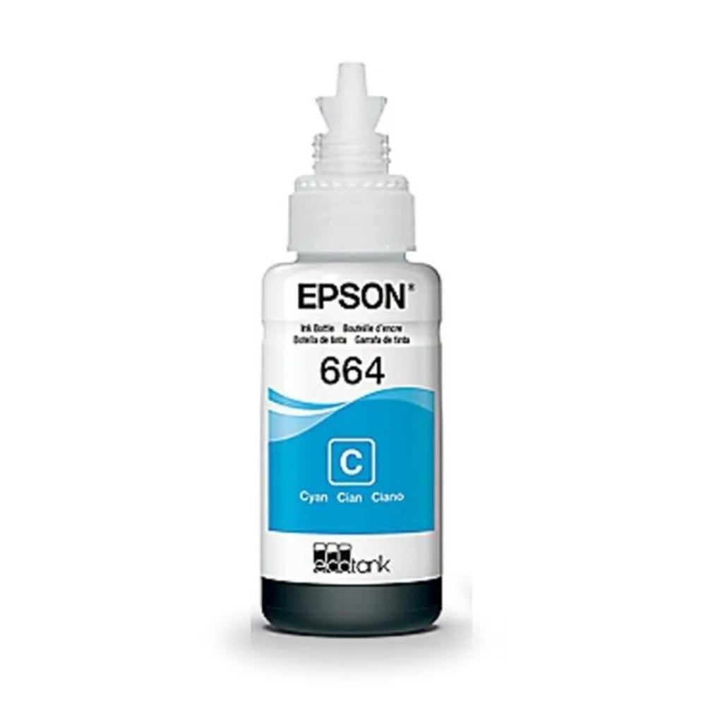 Botella tinta EPSON T664220 cyan 664 serie L