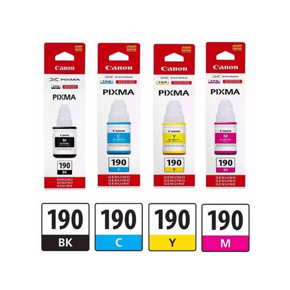 KIT DE 4 TINTAS CANON GI 190