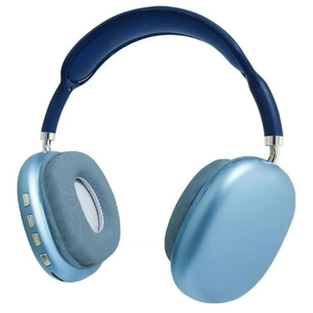 Audífonos Bluetooth P9 Plus Max Color Celeste