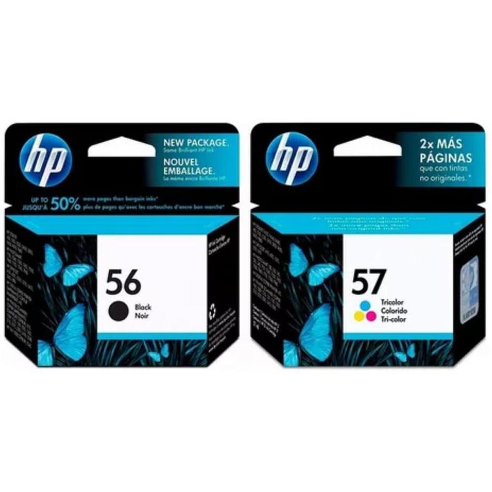 Cartucho HP 56 Negro y HP 57 Tricolor Original