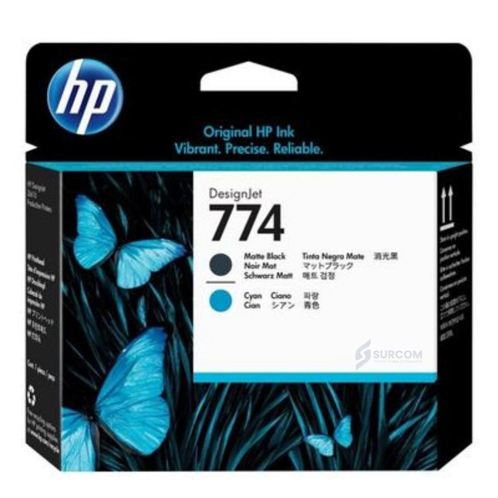 Cabezal HP 774 Matte Black / Cyan (P2W01A) Original
