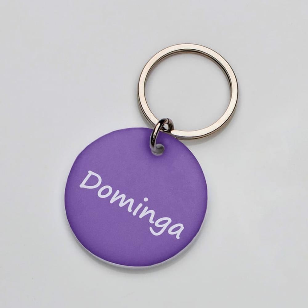 Placa de identificación perros gatos Color Morado Placa de identificación perros gatos Color Morado
