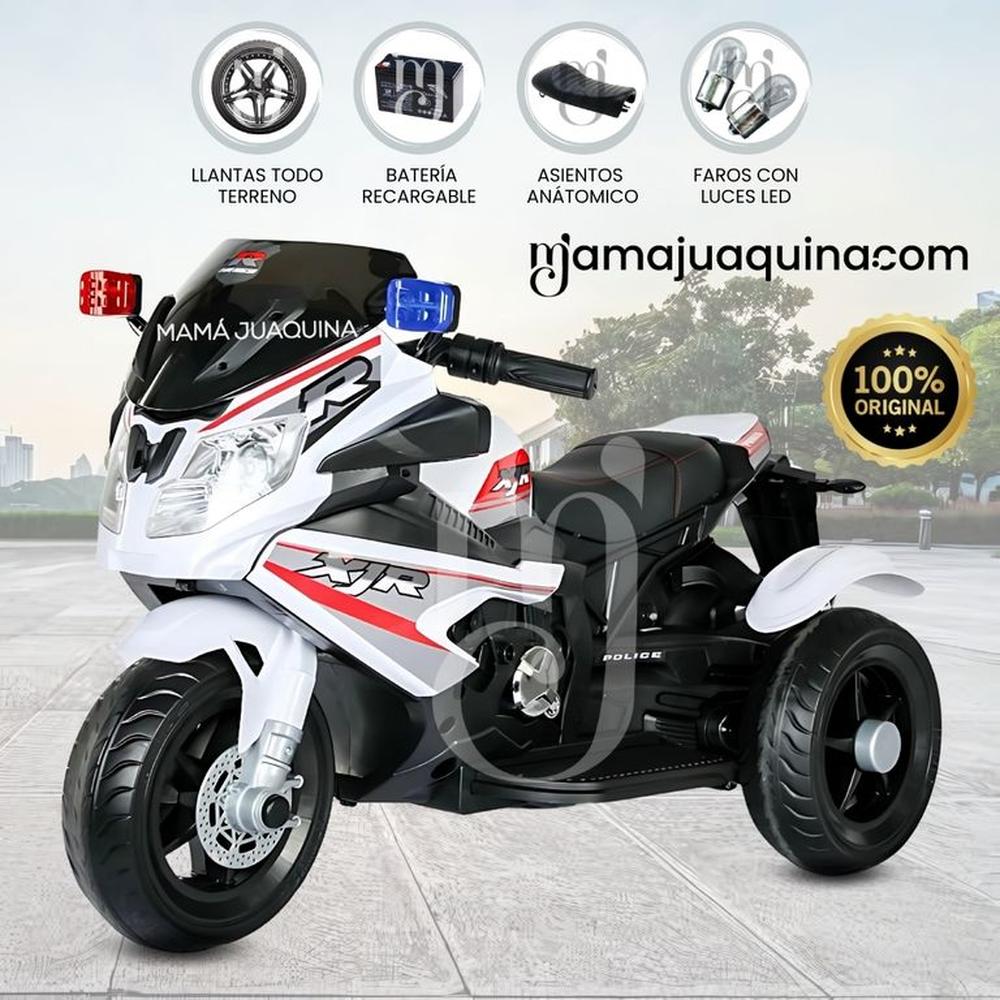 Trimoto a Batería para Niños «DELTA» White Trimoto a Batería para Niños «DELTA» White