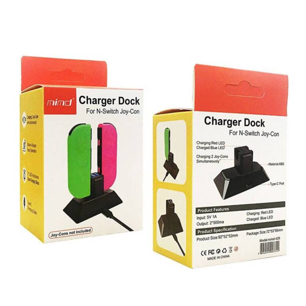 Base de Carga 2 en 1 para Mando de Juegos NS Switch Joy-Con Base de Carga 2 en 1 para Mando de Juegos NS Switch Joy-Con