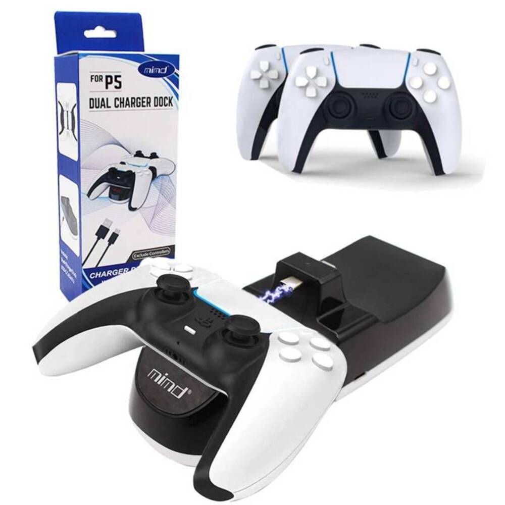Cargador Dual para Controlador PS5 Estación de Carga Base de Carga