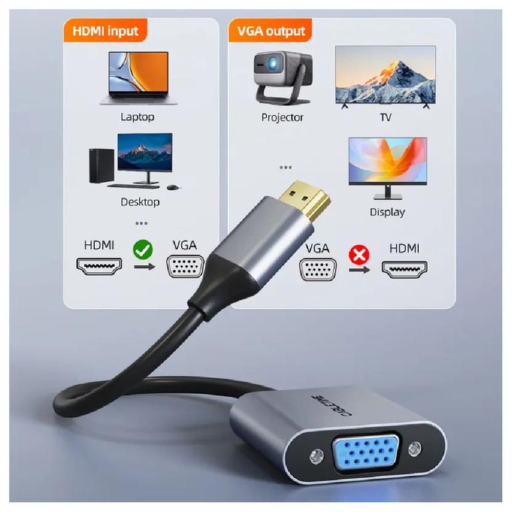 CABLETIME HDMI a VGA Adaptador Compacto 1080p CP53G CABLETIME HDMI a VGA Adaptador Compacto 1080p CP53G