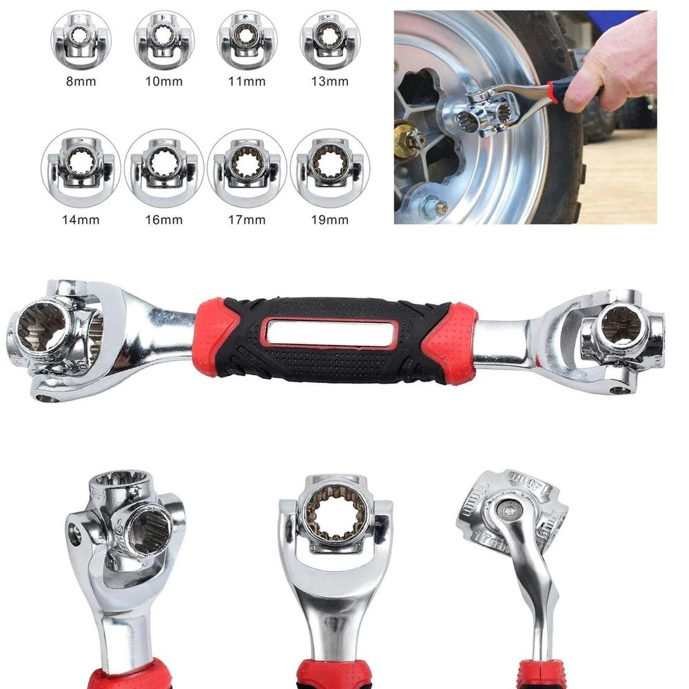 Llave Universal 48 en 1 Multifunción con Cabezal Giratorio de 360 Grados Llave Universal 48 en 1 Multifunción con Cabezal Giratorio de 360 Grados