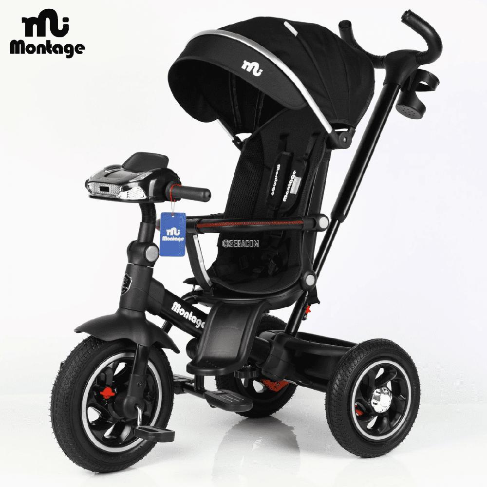 Triciclo 360 Giratorio Musical -MONTAGE PREMIUM- Negro Triciclo 360 Giratorio Musical -MONTAGE PREMIUM- Negro