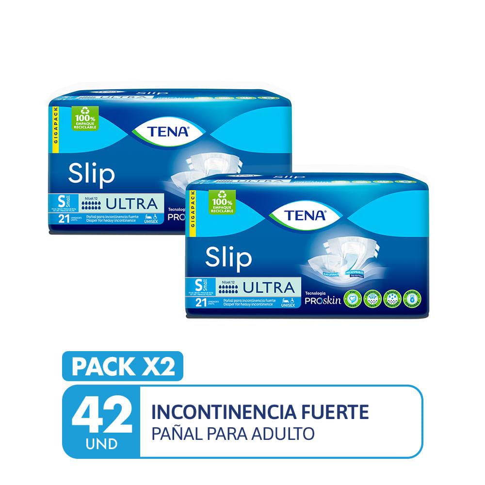 Pack Pañal para adulto TENA Slip Ultra Talla S x 42un