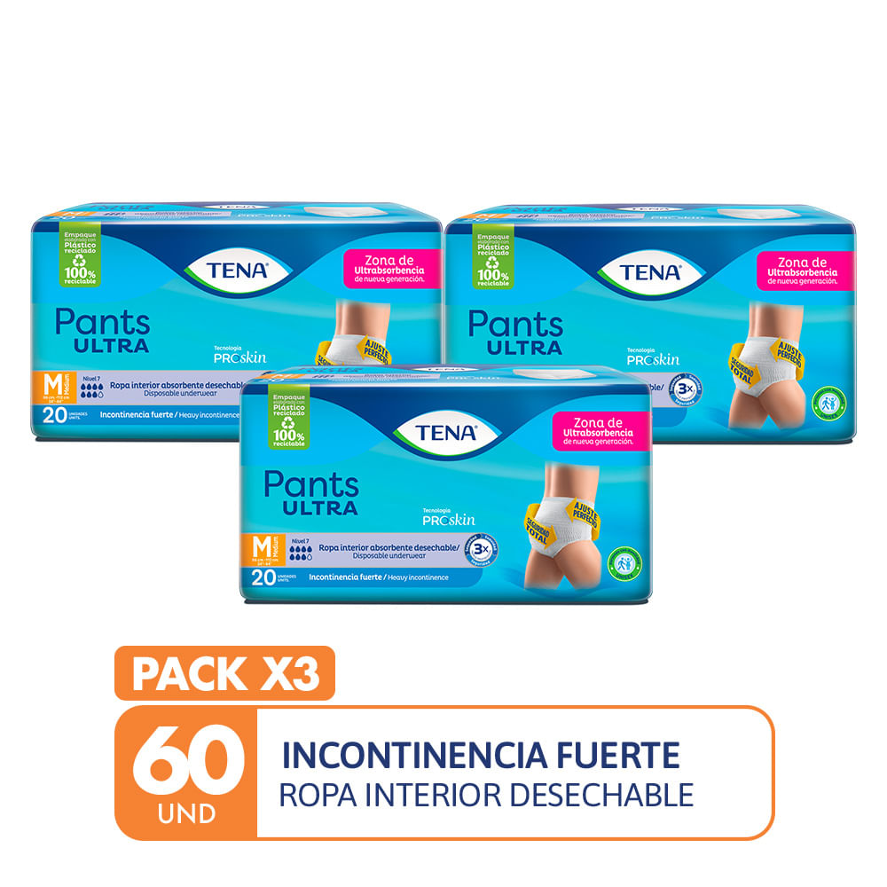 Pack Ropa interior TENA Pants Ultra M Paquete x 60un