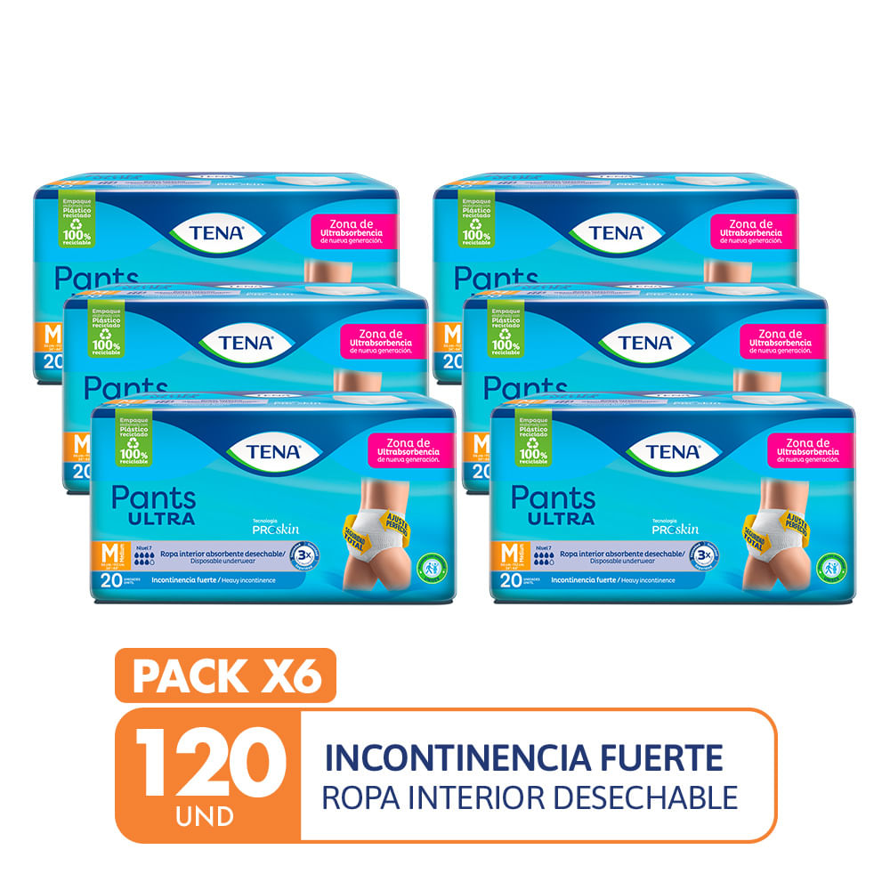 Pack Ropa interior TENA Pants Ultra M Paquete x 120un
