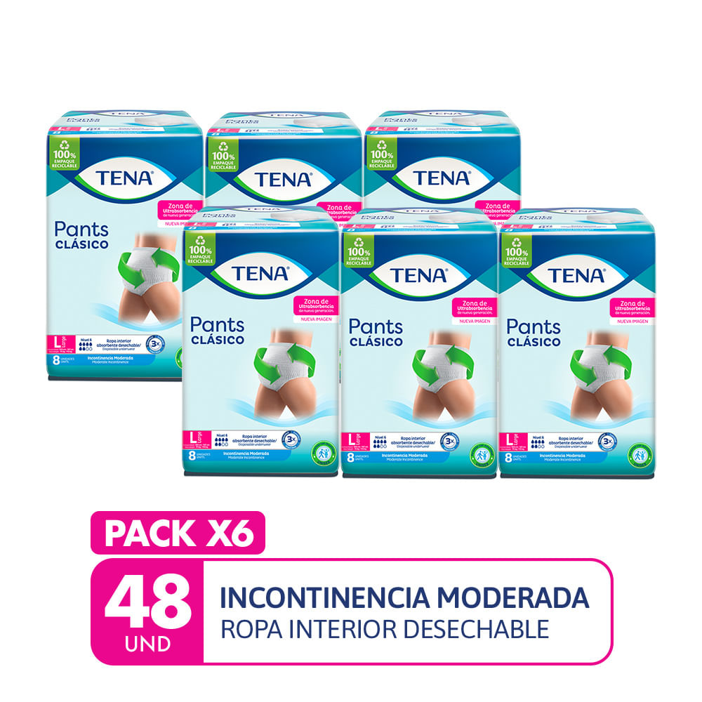 Pack Ropa interior TENA Pants Clásico Talla L x48un