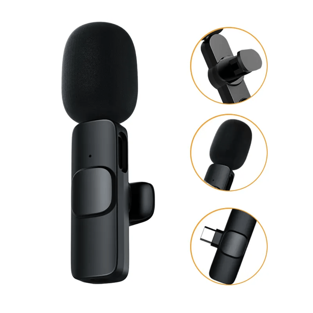 Solapero Micrófono Inalambrico para Celular Android Tipo C Recargable ...