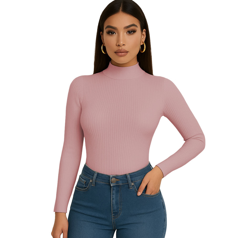 Polo Mujer Cafarena Manga Larga Rib Grueso Tic-13 Color Api Talla M Polo Mujer Cafarena Manga Larga Rib Grueso Tic-13 Color Api Talla M