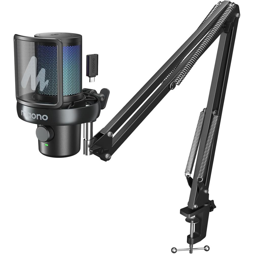 Kit Micrófono Maono Inalámbrico Gamer Cancelación de Ruido Podcast Live Tik Tok - DM40 PRO S