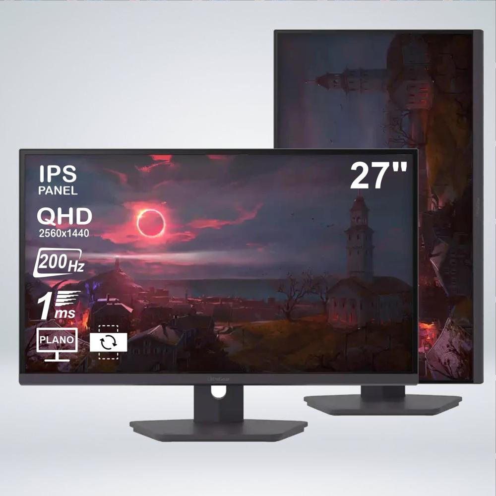 MONITOR ULTRAGEAR 27G610A-B QHD 27  IPS 200hz 1ms HDR400 AMDfreesync PIVOT