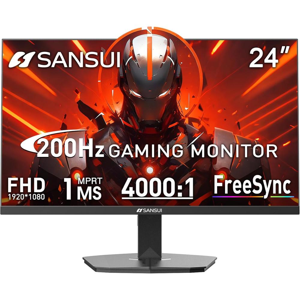 Sansui 24"" FHD 200 Hz 1 ms 110 % SRGB HDMI/DP VESA