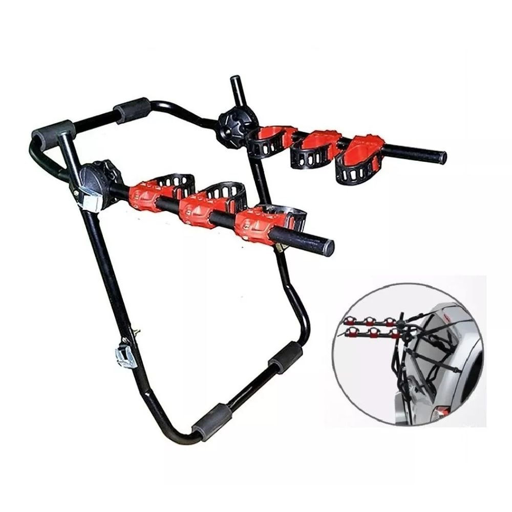 Portabicicleta Rack Trasera 3 Bicicletas Auto Camioneta Negro