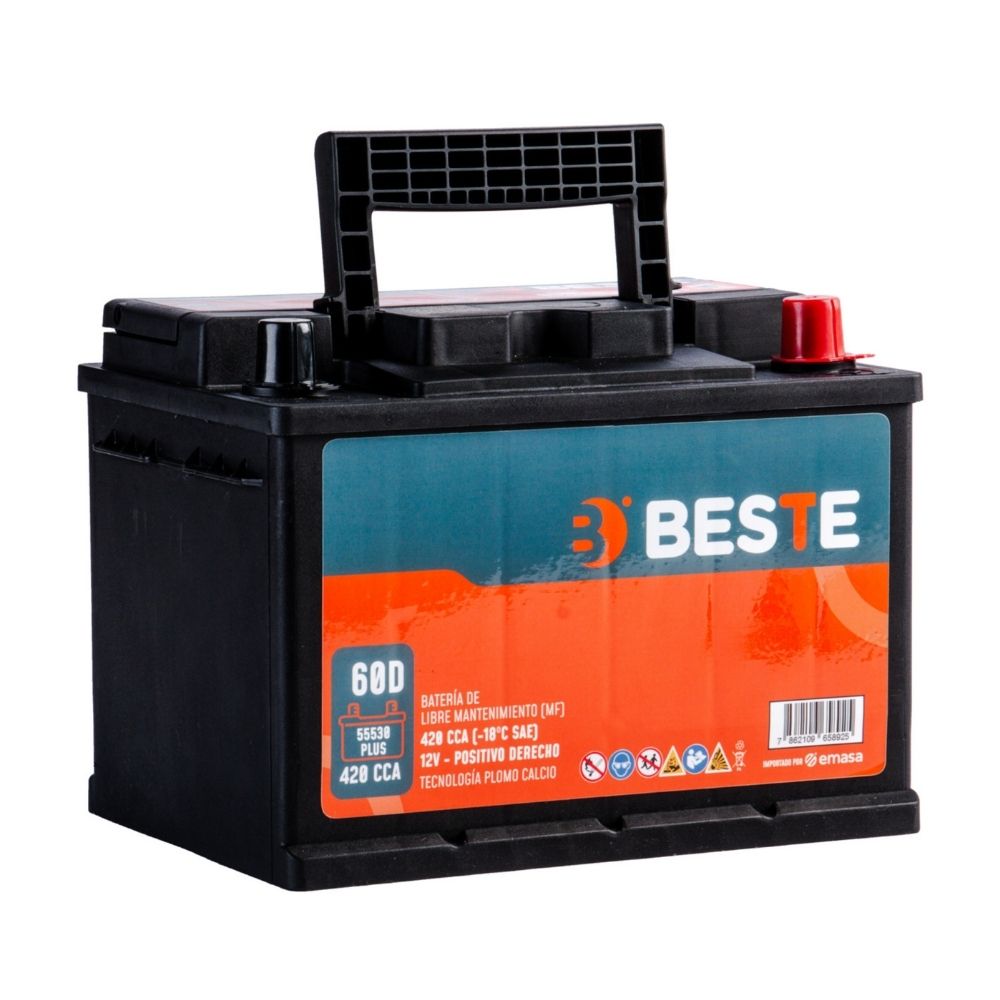 Batería de auto Beste 55530-plus 60ah/420 Cca