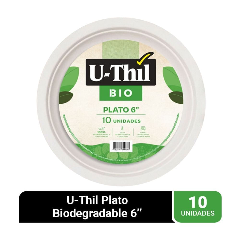 Pack Plato 6"" x 10 unidades Uthil