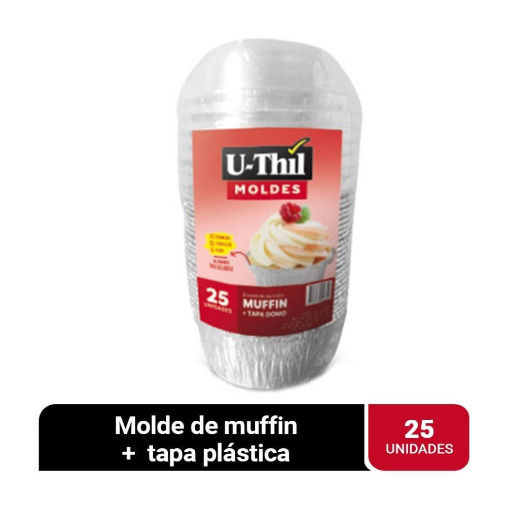 Pack envase Muffin + Tapa Domo x 25 unidades Uthil