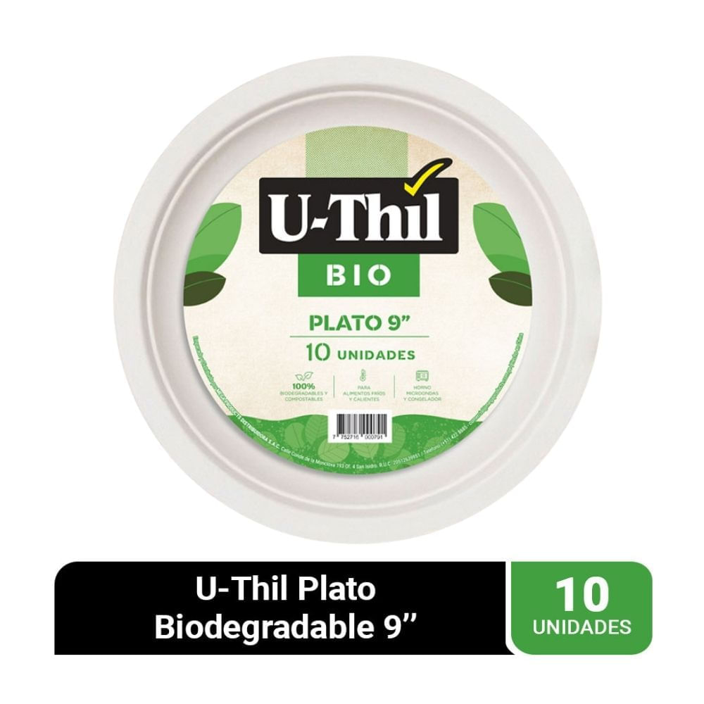 Pack Plato 9"" x 10 unidades Uthil