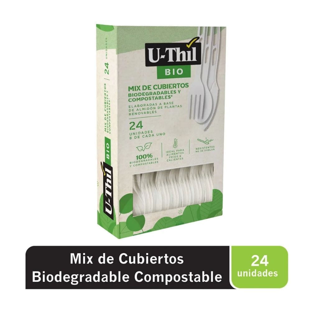 Set de cubiertos Bio x 24 unidades Uthil