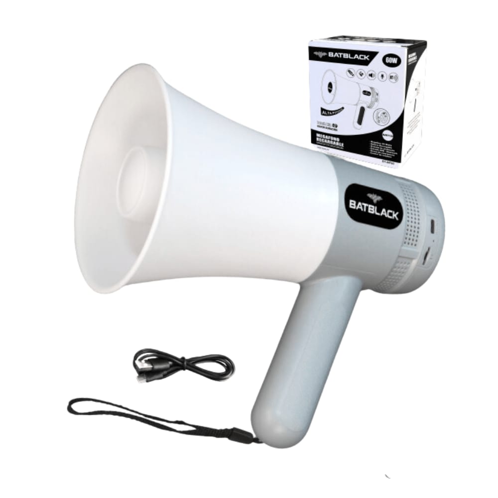 Megáfono Recargable 60w Batblack BT-MF60