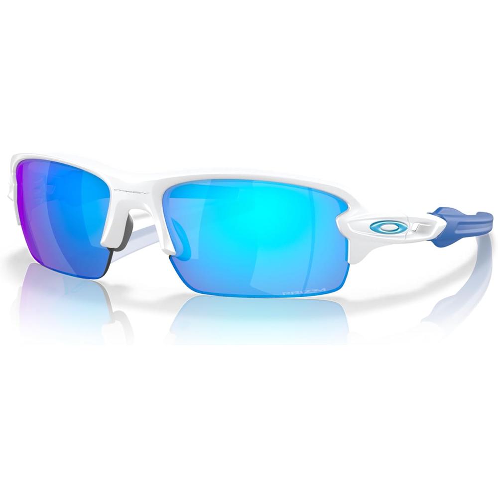 Oakley OJ9005 Flak XS Gafas de Sol para Niños | Matte White / Prizm Sapphire