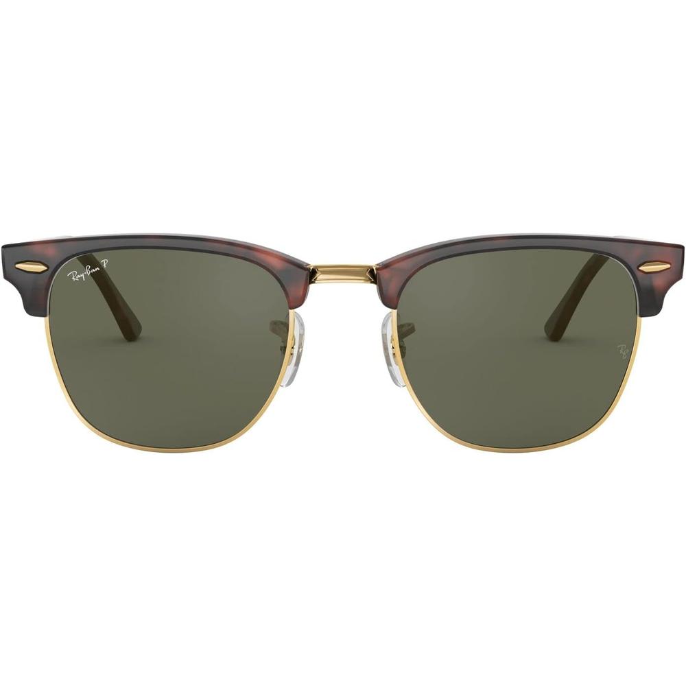 Ray-Ban RB3016 Clubmaster Gafas de sol para hombre | Red Havana / Green II
