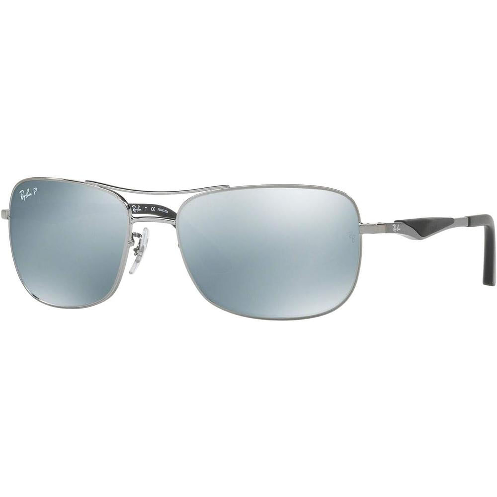 Ray-Ban RB3515 Gafas de sol para hombre | Gunmetal / Green Silver