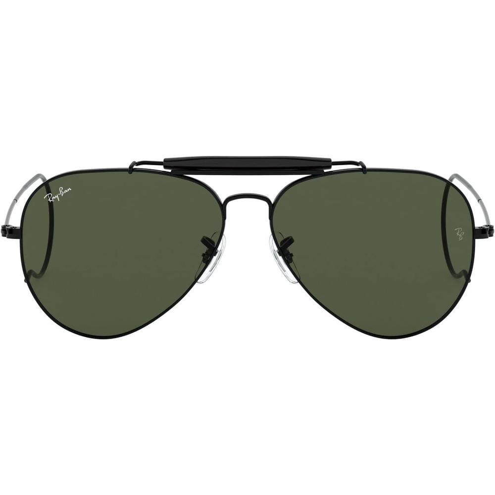 Ray-Ban RB3030 Outdoorsman I Aviator Gafas de sol para hombre | Black / Green