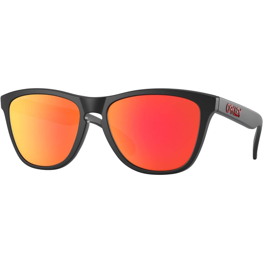 Oakley Frogskins OO9245 Gafas de Sol para Hombre | Matte Black / Prizm Ruby