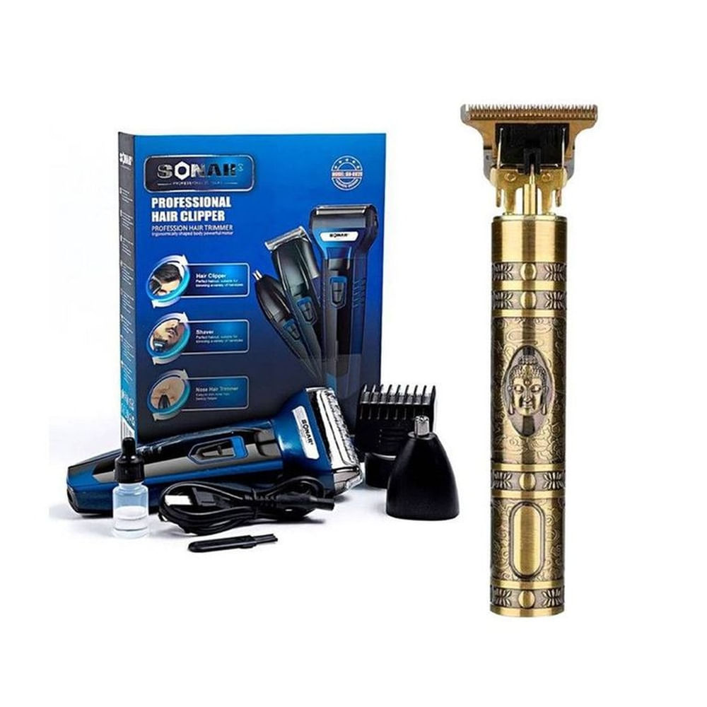 Afeitadora Sonar 3 en 1 + Afeitadora Hair Clipper