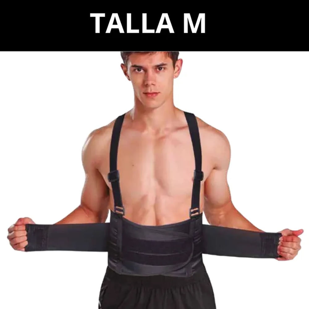 Faja Lumbar Corta Negro M MAXSPORTS