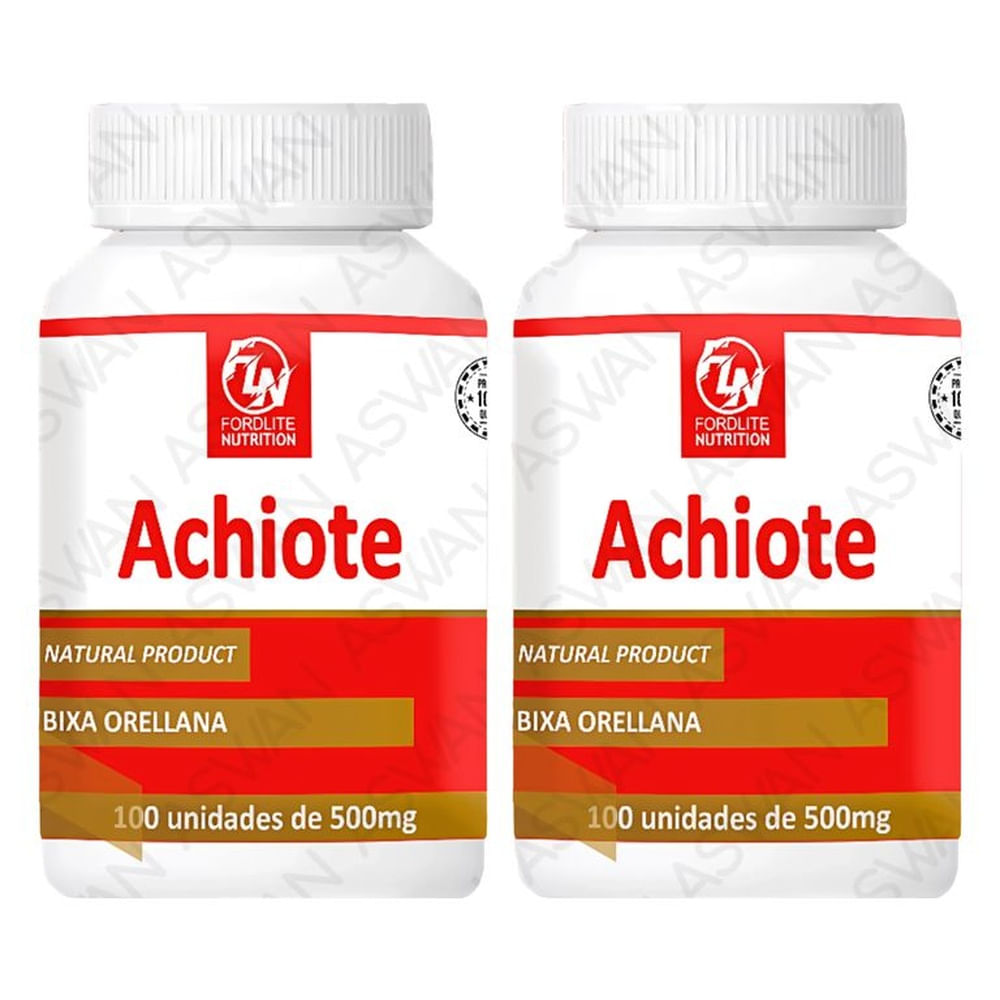 Pack de 2 Achiote Bixa Orellana  100 unidades  500mg