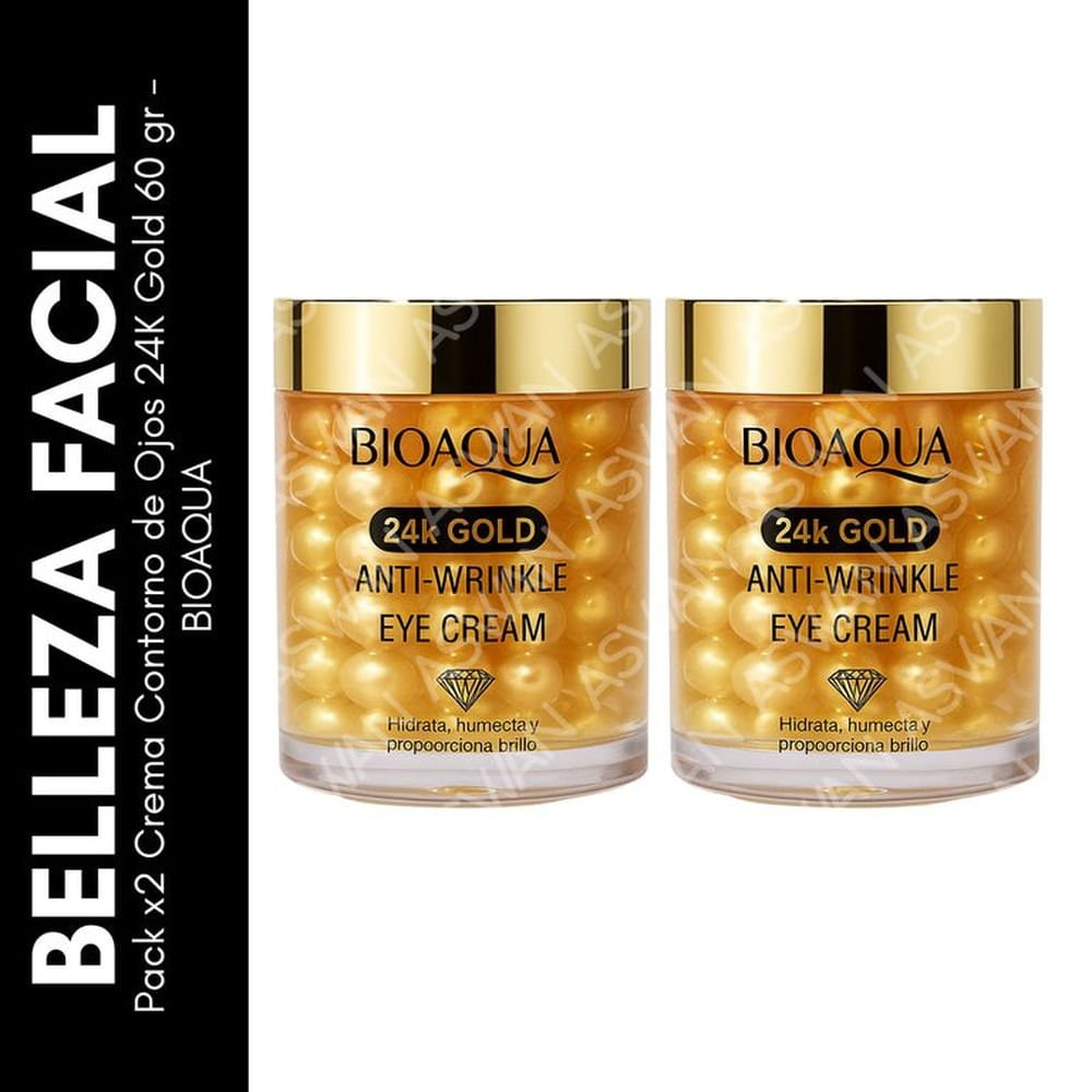 Pack x2 Crema Contorno de Ojos 24K Gold 60 gr - BIOAQUA