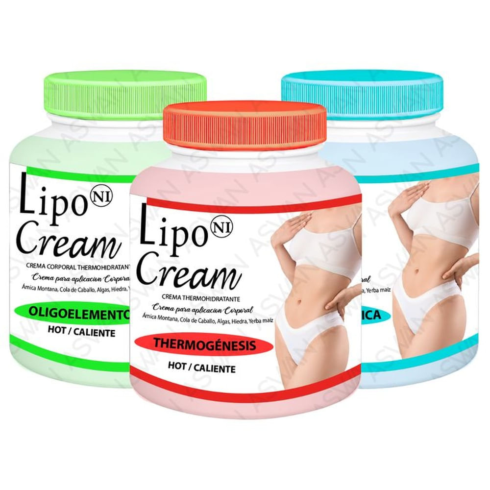 Pack de 3 Lipo Cream Oligoelementos + Crema Criogenica + Thermogenesis 500gr