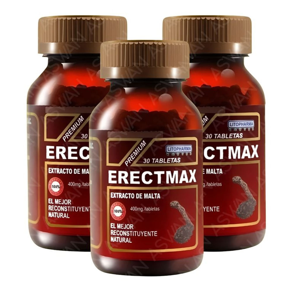 Pack de 3 Erectmax Extracto De Malta 30 capsulas