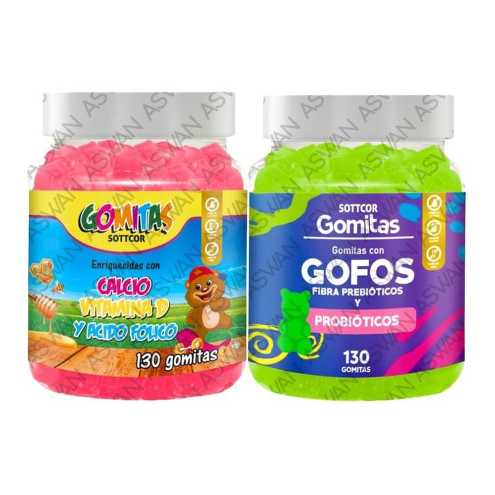 PACK NIÑOS DE CALCIO & GOFOS 130 GOMITAS - SOTTCOR