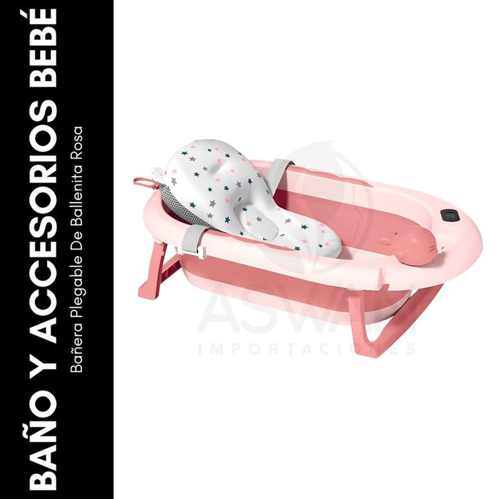 Bañera Plegable De Ballenita Rosa